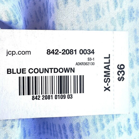 A.N.A A NEW APPROACH Blouse Top Size XS Sleeveless Tunic‎ White/Light Blue - Picture 11 of 14